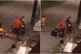video:-mulher-e-agredida-por-homem-com-tapas-e-socos-na-frente-de-crianca