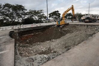 sabesp-conclui-alca-de-acesso-na-marginal-tiete-para-aliviar-transito-durante-obras-em-cratera