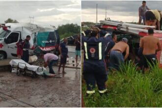 acidente-com-ambulancia-deixa-quatro-feridos-no-ceara,-e-2a-ambulancia-tomba-a-caminho-de-socorro