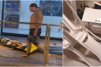 video:-homem-invade-academia-em-fortaleza,-vandaliza-equipamentos-e-causa-tumulto