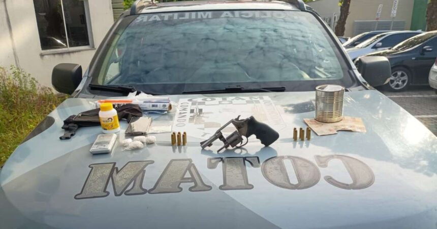 pmce-apreende-adolescente-com-arma-de-fogo-e-drogas-na-aerolandia